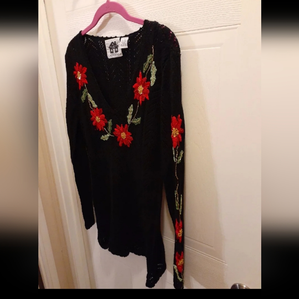 StoryBook Knits Poinsettia Sweater